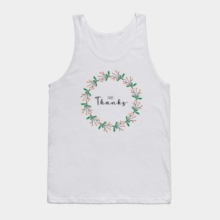 Fall wreath with plant branches Tank Top